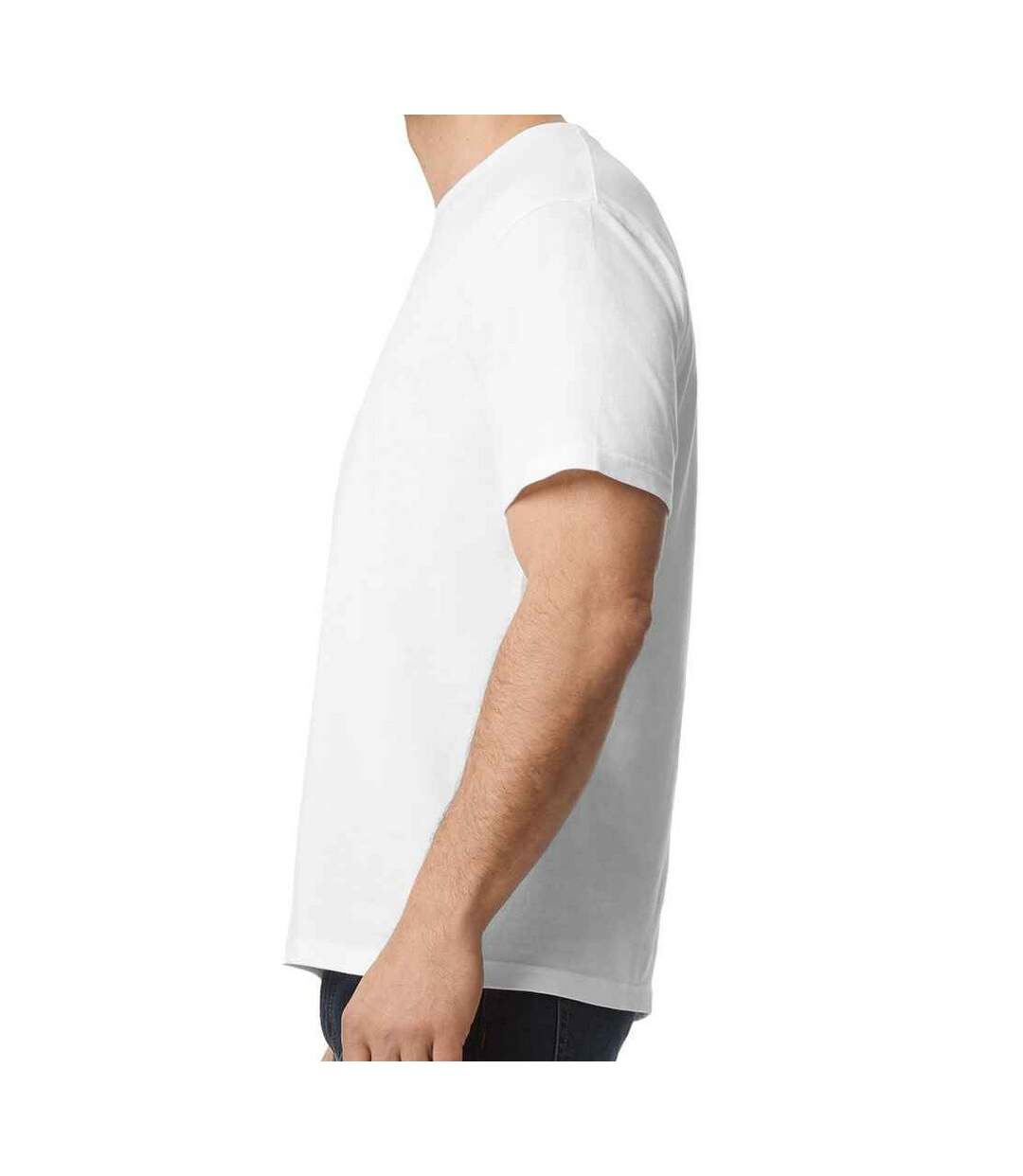 T-shirt homme blanc Gildan-3