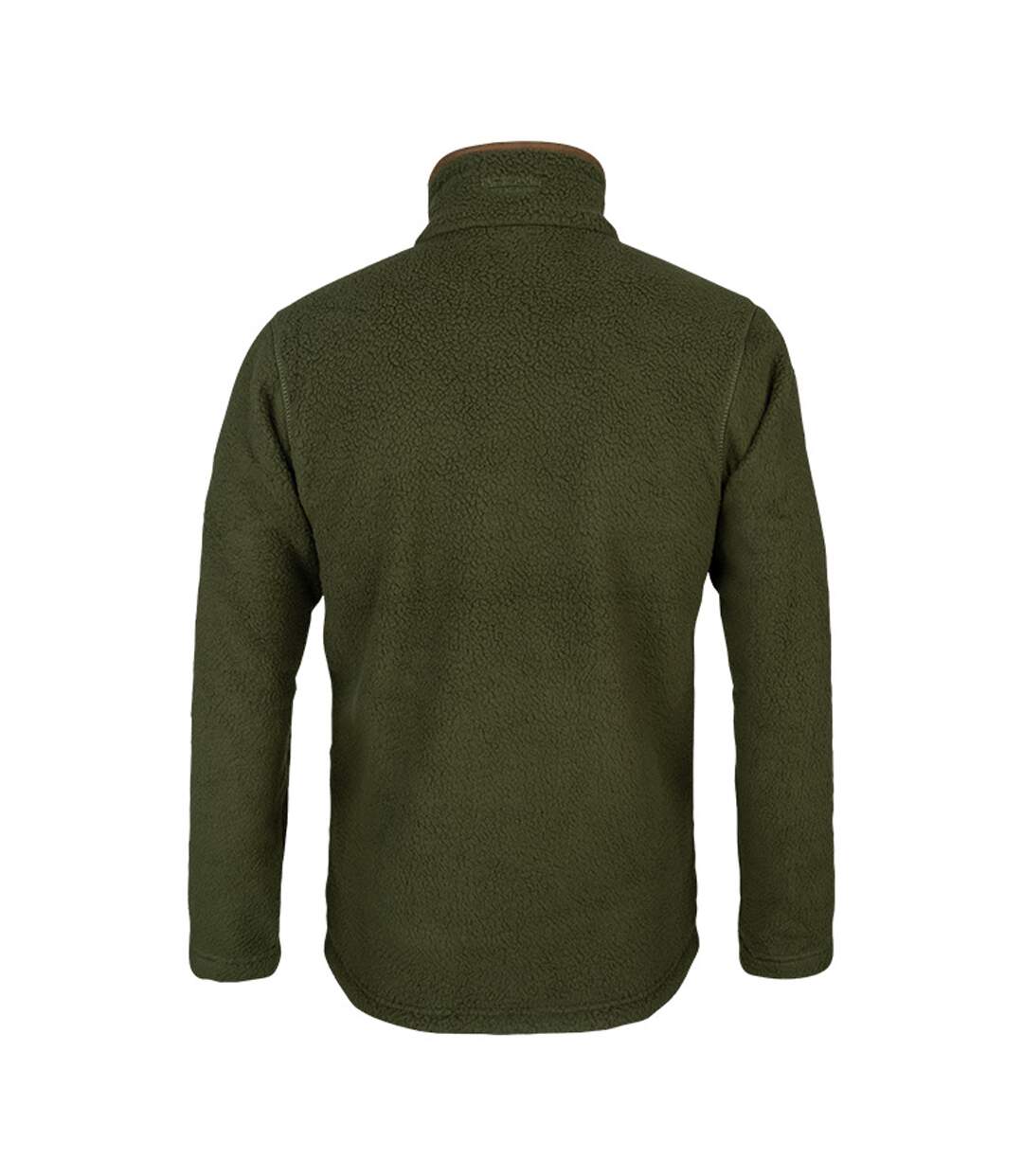 Mens Sherpa Fleece Quarter Zip Fleece Olive Jack Pyke-2