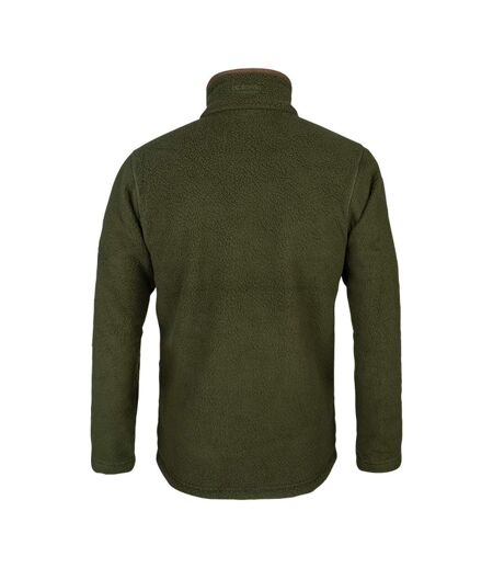 Mens Sherpa Fleece Quarter Zip Fleece Olive Jack Pyke