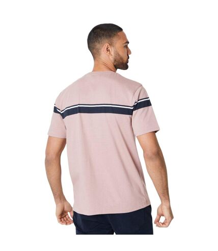 Mens placement chest stripe t-shirt rose Burton