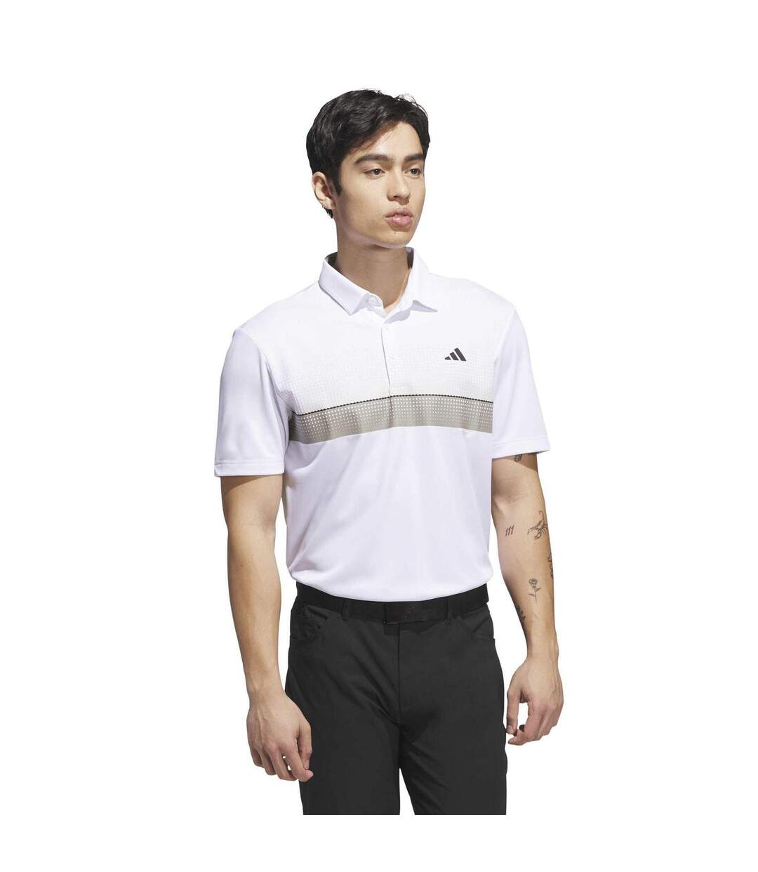 Polo Golf Performance Homme Blanc Adidas-3
