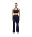 Womens/ladies Performance Flared Gym Leggings Indigo Rohnisch-4