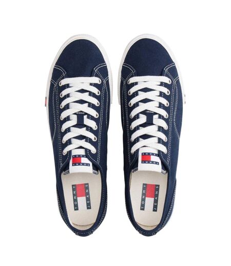 Mens Canvas Flat Trainers Night Navy Tommy Jeans