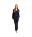 Ensemble De Pyjama Long Motif/style Ondulé Femme Bleu Marine Chelsea Peers-1
