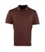 Mens coolchecker pique polo shirt brown Premier