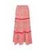 Jupe Longue Motif/style Floral Aubrie Femme Rouge Threadbare-1