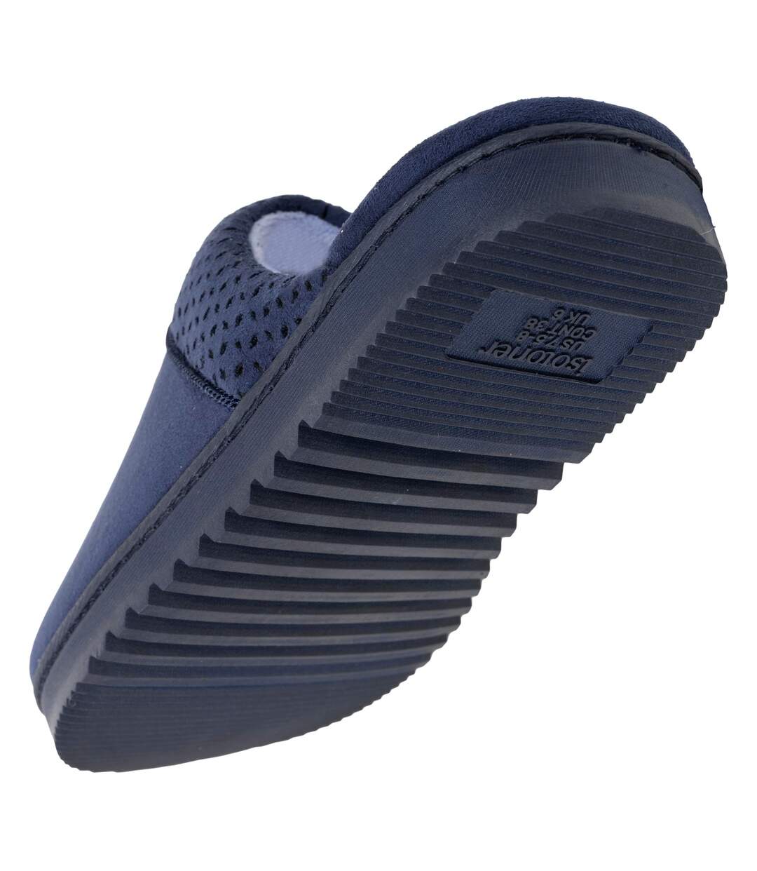 Isotoner Chaussons Mules femme ultra confortables, en suédine, semelle crantée-5