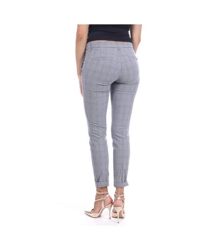 Pantalon gris à carreaux femme Teddy Smith city pant - 27