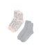 X2 Paires de Chaussettes Antidérapantes Gris/Rose Femme Casa Socks GRI - 36/41