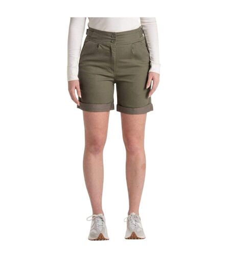 Womens/ladies Araby Tailored Walking Shorts Wild Olive Craghoppers