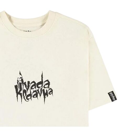 T-shirt Avada Kedavra Adulte Beige Harry Potter