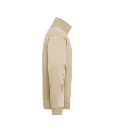 Sweat Workwear Homme Beige Gris James And Nicholson