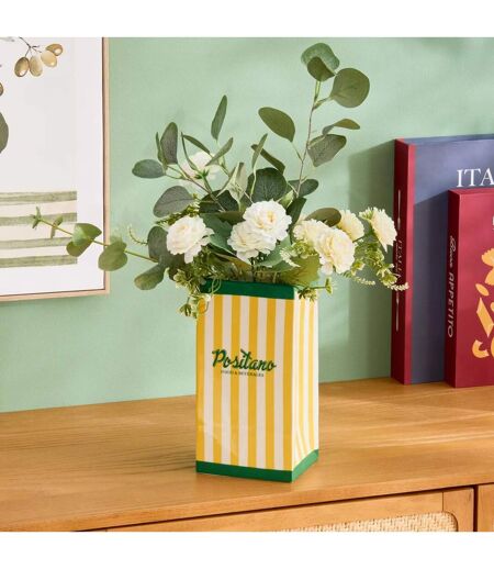 Vase Déco en Céramique Positano 22cm Jaune