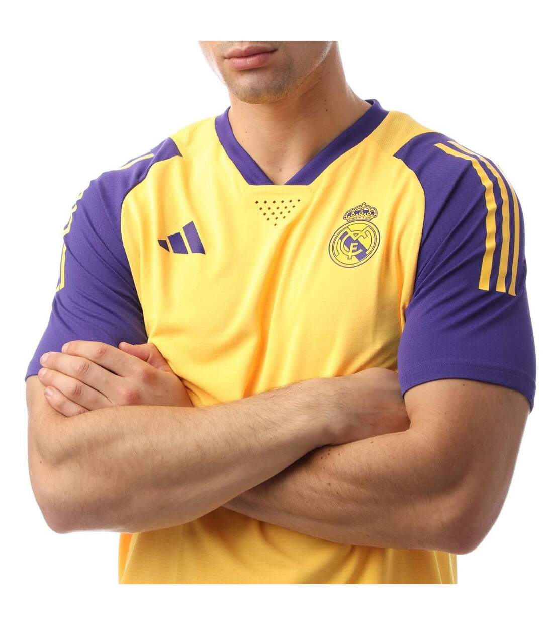 Maillot Motif/style Real Madrid Cf Tiro Homme Jaune Adidas-4
