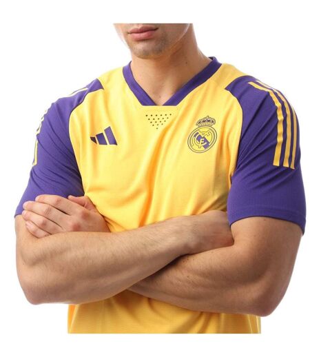 Maillot Motif/style Real Madrid Cf Tiro Homme Jaune Adidas