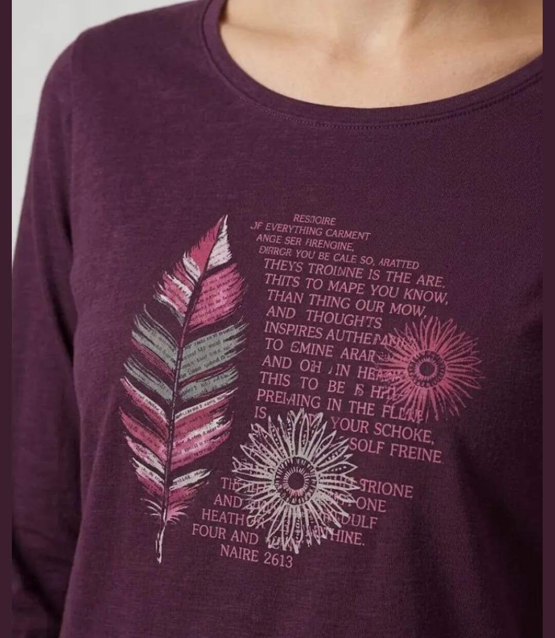 Tee-shirt violet MAYFLOWER NACHO2 à manches longues : style et douceur coton-4