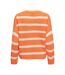 Pull à rayures orange femme jdy stripe-2