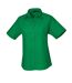 Womens/ladies poplin short-sleeved blouse emerald Premier