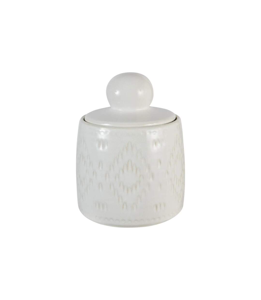 Boîte Déco en Céramique Mala 19cm Blanc-1