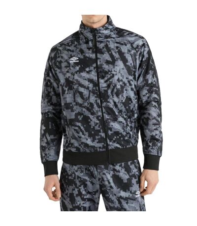Mens Taped Track Jacket Black Camo Umbro