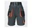 Bermuda de travail homme Terratrend 3231GN multi-poches gris et noir renforcé en tissu Oxford-3