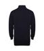 Henbury Mens 1/4 Zip Long Sleeve Sweater (Navy)