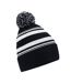 Fan striped beanie black/white Beechfield-1