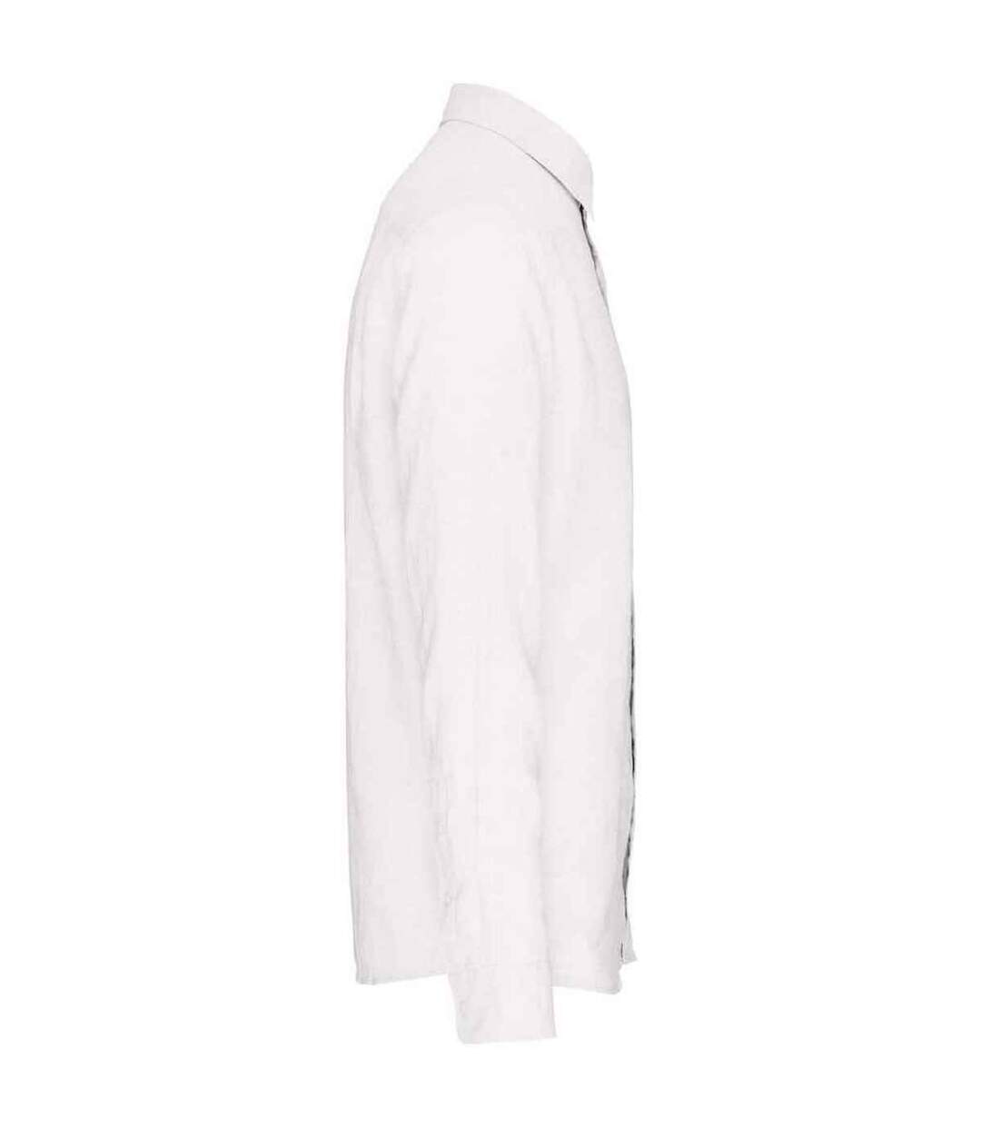Mens linen long-sleeved shirt white Spasso-3