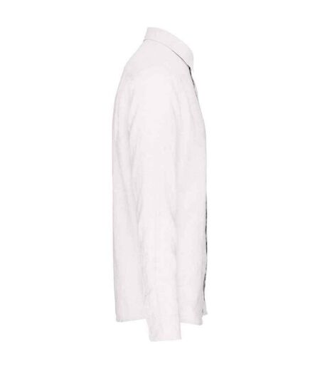 Mens linen long-sleeved shirt white Spasso