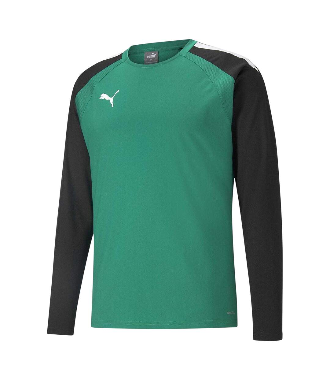 Mens Teamliga Long-sleeved T-shirt Green Black Puma-1