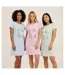 OZABI Chemise de Nuit Femme Microfibre Manches Courtes-5