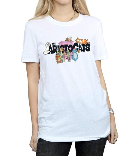 Disney - T-shirt ARISTOCATS LOGO - Femme (Blanc) - UTBI18159