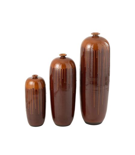 Vase en Terre Cuite Lee Terra 55cm Marron & Orange