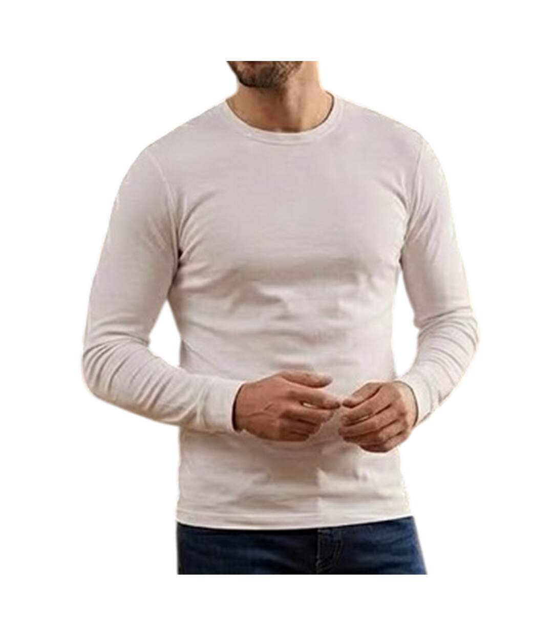 Haut Thermique Manches Longues Homme Blanc Campri-3