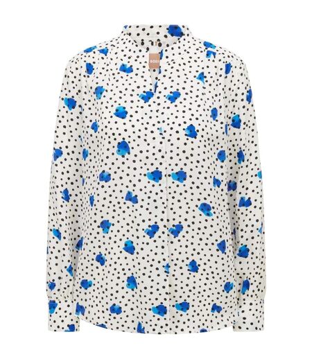 Blouse Manches Longues Motif/style À Pois Femme Beige Boss