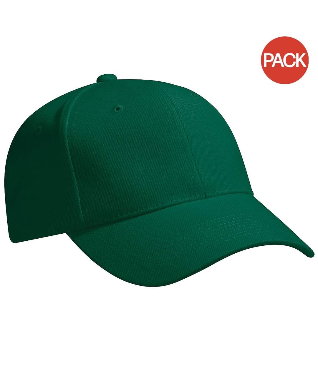 Lot de 2  casquettes de baseball 100% coton adulte vert forêt Beechfield-1