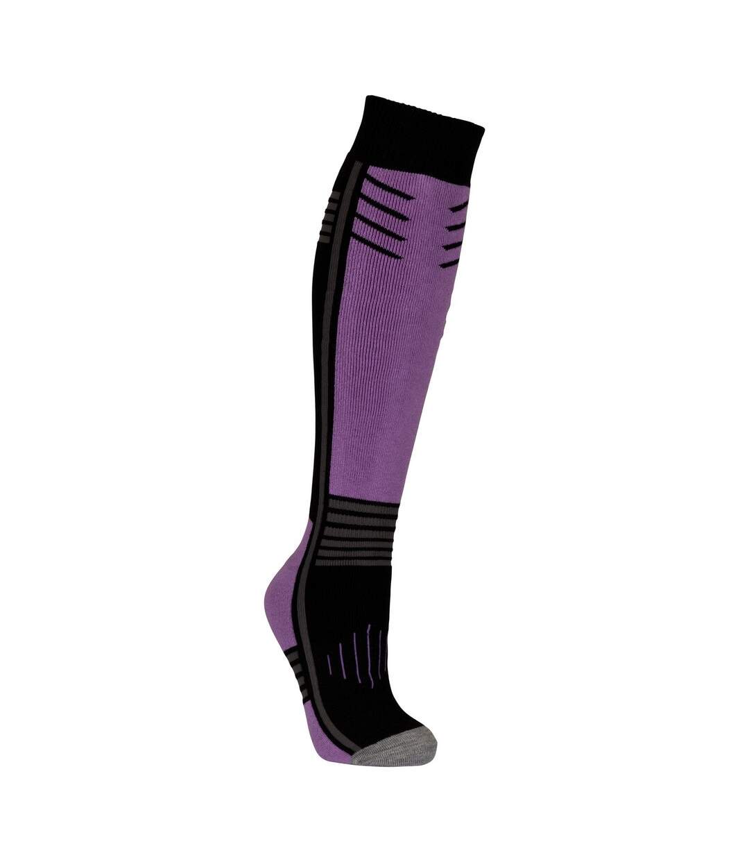 Chaussettes de ski icy adulte noir / violet Trespass-1