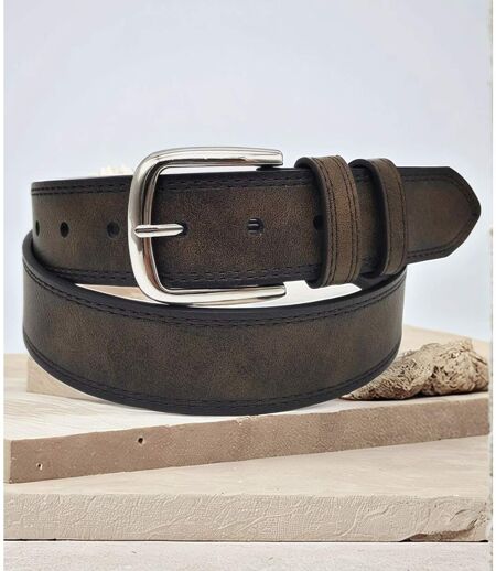 Ceinture Synthétique Marron Classique pour Homme - 100% PVC