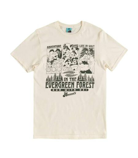 T-shirt Adventure Lies In Wait Adulte Blanc Blanc Cassé The Raccoons