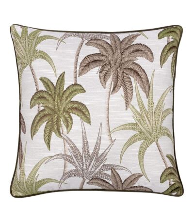 Galapagos jacquard piped cushion cover 50cm x 50cm green Wylder