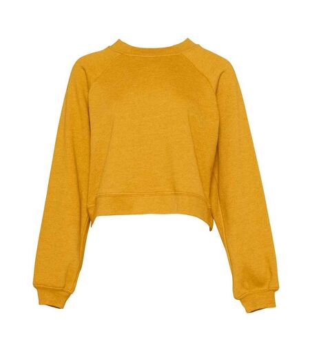 Bella + Canvas Sweat-shirt court raglan pour femme/femme (Jaune moutarde chiné) - UTPC4502