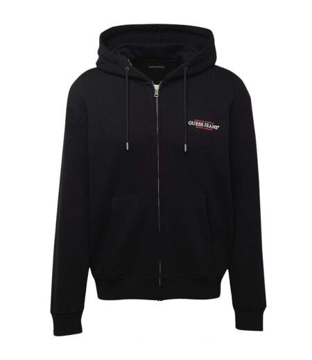 Veste À Capuche Motif/style Logo Jeans Daring Ocean Homme Noir Guess