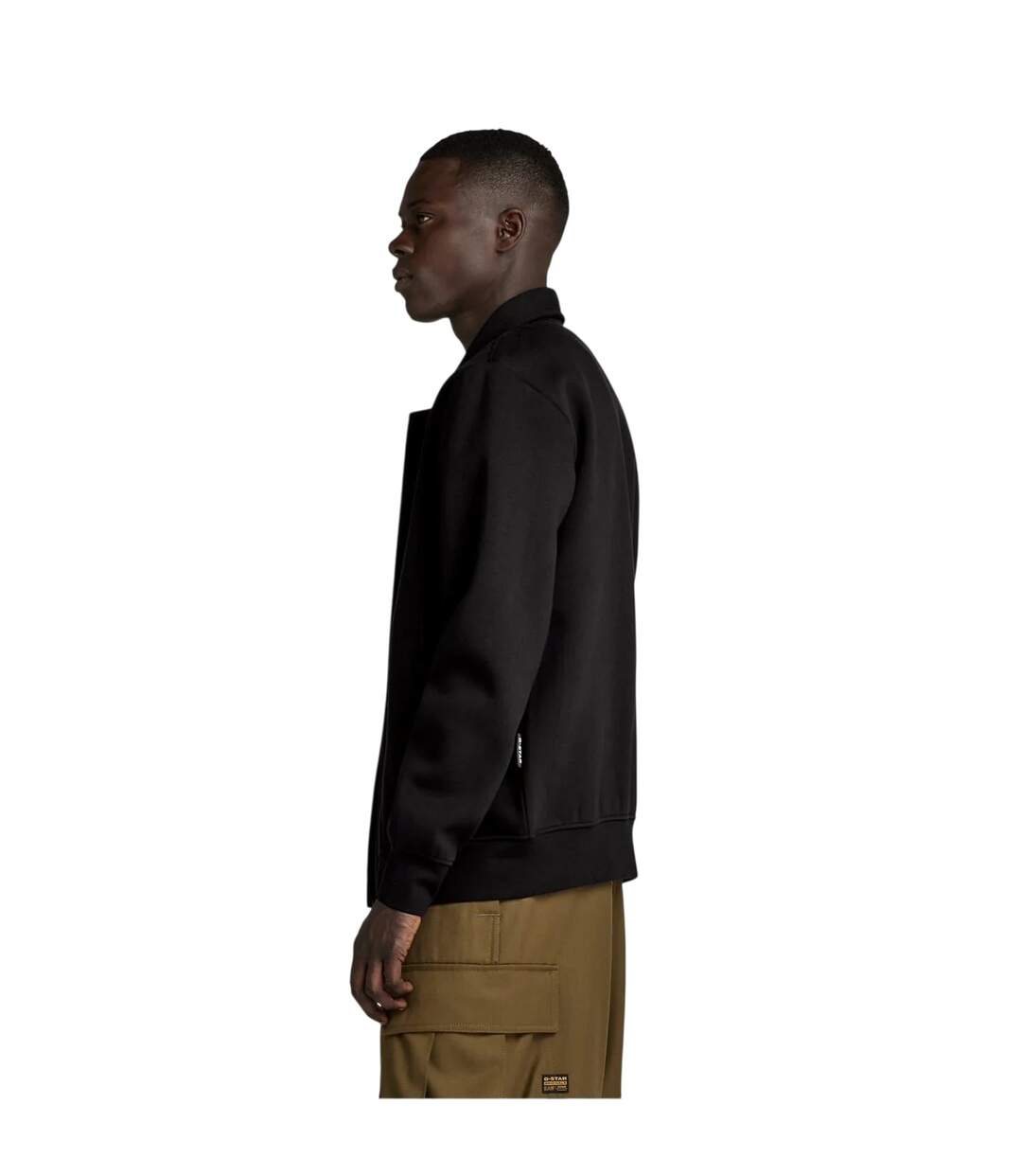 Mens Collared Full Zip Regular Sweatshirt Dark Black G-Star-4