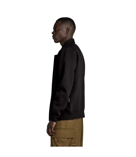 Mens Collared Full Zip Regular Sweatshirt Dark Black G-Star