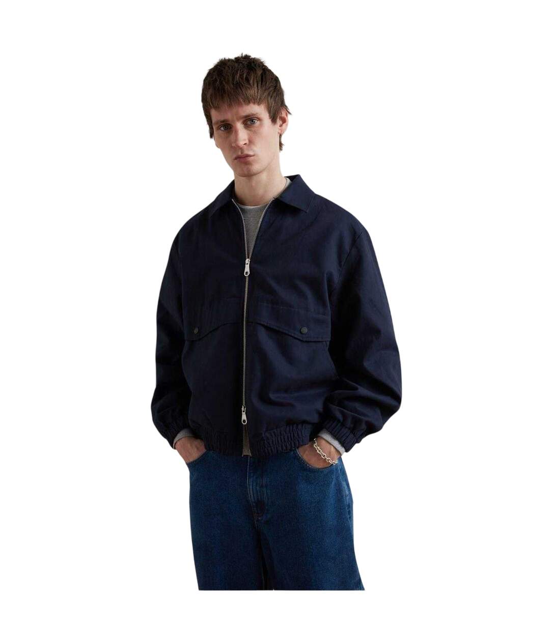 Mens Tyler Overshirt True Navy Farah-3