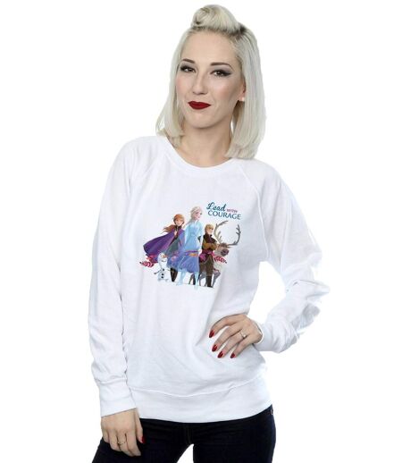 Disney Femmes/Les femmes Frozen 2 Lead With Courage Sweatshirt (Blanc) - UTBI18846