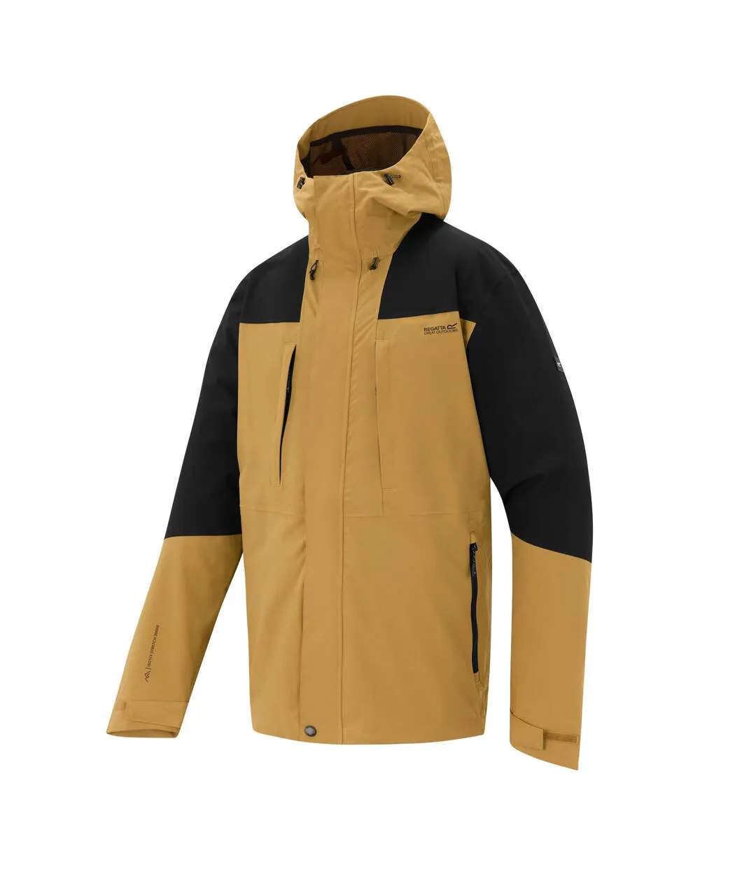 Mens Freesdale Waterproof Jacket Wood Brown Black Regatta-4