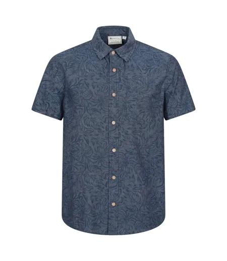 Chemise Manches Courtes Motif/style À Motifs Tropical Homme Bleu Pâle Mountain Warehouse