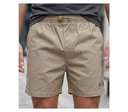 Short homme MAYFLOWER 710117U003 lierre beige : le bermuda 3 poches robuste en polycoton