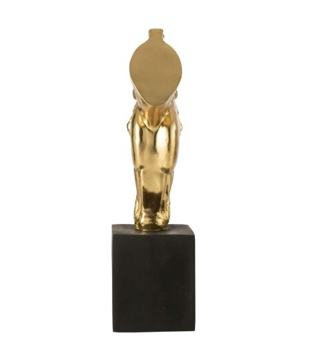 Tête de Cheval sur Socle Hollywood 95cm Doré